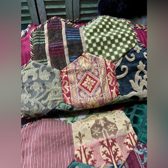 🍀CAMINO DE MESA DE RETAZOS,ESTILO VICTORIANO 🌺ECHO A MANO🍀TELA VINTAGE🍀#700 - Picture 17 of 17